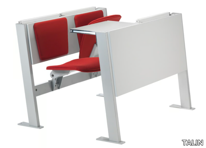 VEKTA 135 - Bench desk with integrated chairs _ TALIN