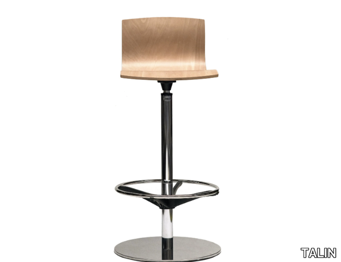 W361/H - High multi-layer wood stool with footrest _ TALIN