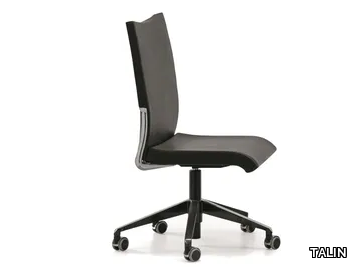 AVIA 4200 - Ergonomic leather office chair with castors with 5-Spoke base _ TALIN