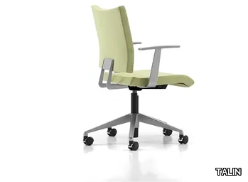 AVIAMID 3442 - Fabric office chair with castors with armrests with 5-Spoke base _ TALIN