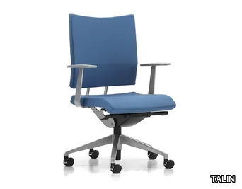 AVIAMID 3402 - Fabric office chair with castors with armrests with 5-Spoke base _ TALIN