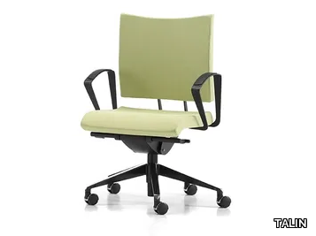 AVIAMID 3404 - Fabric office chair with castors with armrests with 5-Spoke base _ TALIN