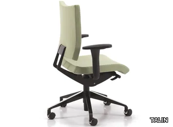 AVIAMID 3406 - Fabric office chair with castors with armrests with 5-Spoke base _ TALIN