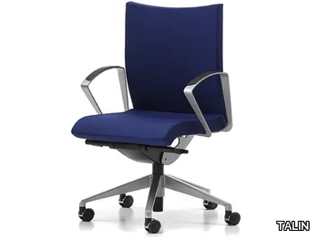 AVIAMID 3504 - Fabric office chair with castors with armrests with 5-Spoke base _ TALIN