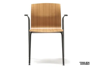 WEBWOOD 358 - Multi-layer wood chair with armrests _ TALIN