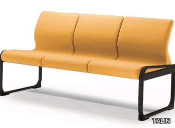 ONE 403 S - Fabric bench seating with back _ TALIN