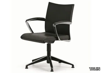 AVIA 4104 - Height-adjustable leather office chair with armrests with 5-Spoke base _ TALIN