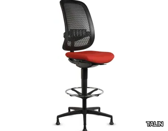 GEA 3822 - Height-adjustable fabric office stool with footrest _ TALIN