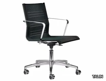 KEYPLUS 3150 - Mesh office chair with castors with armrests with 5-Spoke base _ TALIN