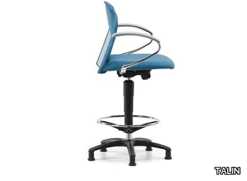 VULCAN 1335 Z - Fabric drafting stool with armrests with 5-Spoke base _ TALIN