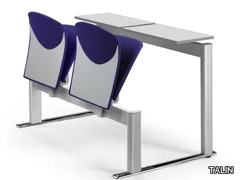 VULCAN A120 - Bench desk with integrated chairs _ TALIN