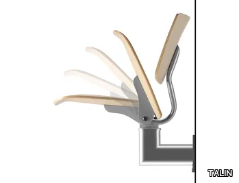 VEKTA A 111 F1 - Wall-Mounted multi-layer wood beam seating with tip-up seats _ TALIN