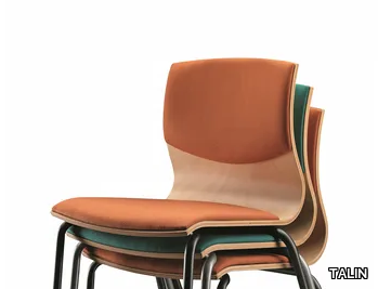 WEBWOOD 353S - Stackable fabric chair _ TALIN