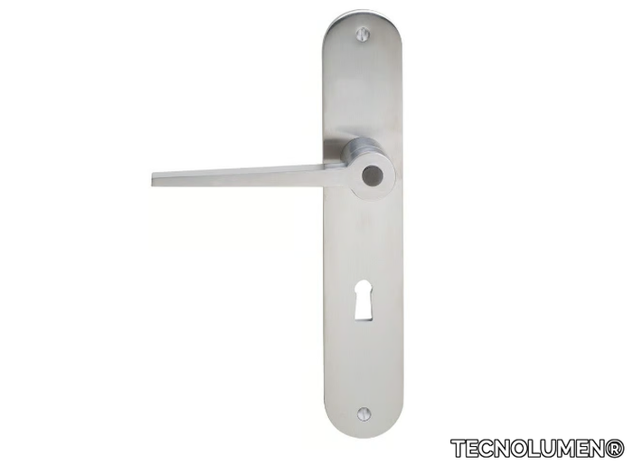 JÜRGEN RINGEL - Door handle on back plate with lock _ TECNOLUMEN®