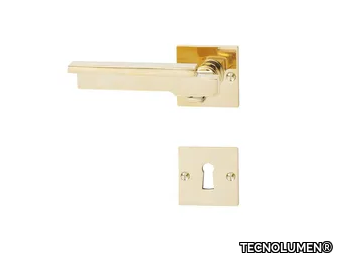 ART DÉCO 1930 - Door handle on rose with lock _ TECNOLUMEN®