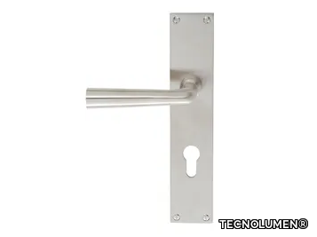 FERDINAND KRAMER - Door handle on back plate with lock _ TECNOLUMEN®