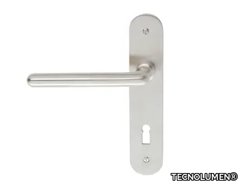 LUDWIG WITTGENSTEIN - Door handle on back plate with lock _ TECNOLUMEN®