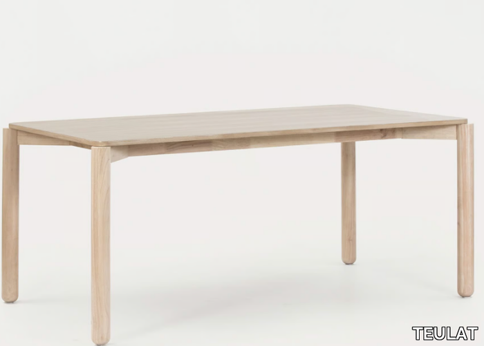 ATLAS - Rectangular veneer and rubberwood table _ TEULAT