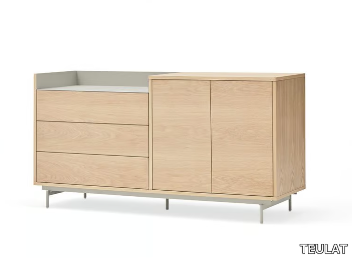 VALLEY - Wood veneer sideboard with doors and drawers _ TEULAT