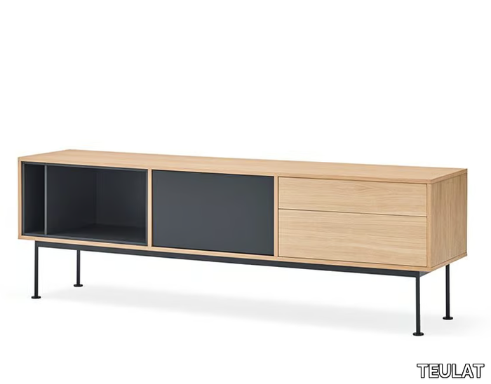 YOKO - Wood veneer and MDF TV cabinet _ TEULAT