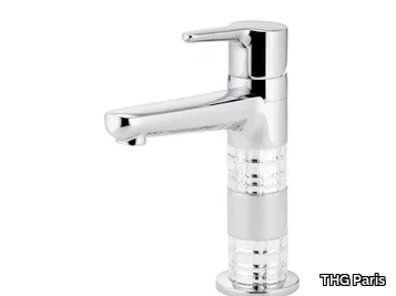 SYSTEM CRYSTAL - Single lever basin mixer, high model _ THG Paris