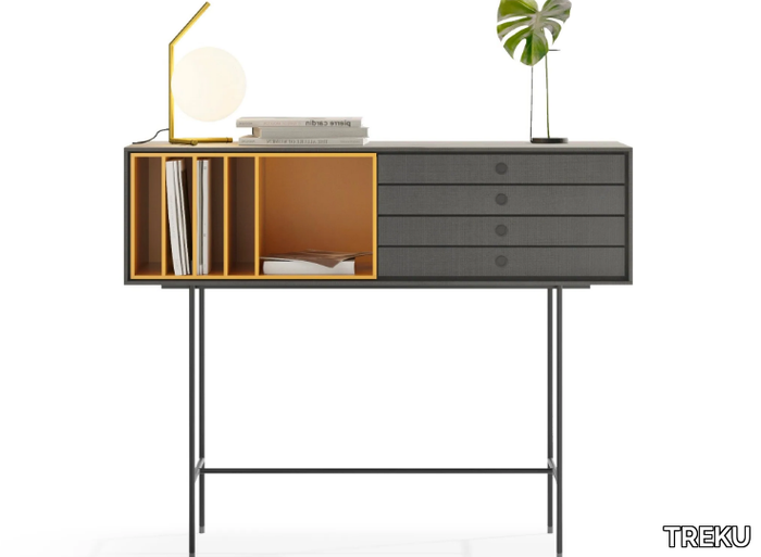 AURA 71 - Solid wood console table with drawers _ TREKU