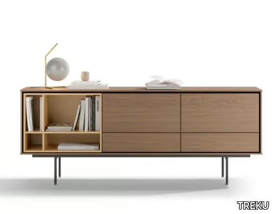 AURA 73 - Modular oak sideboard with drawers _ TREKU