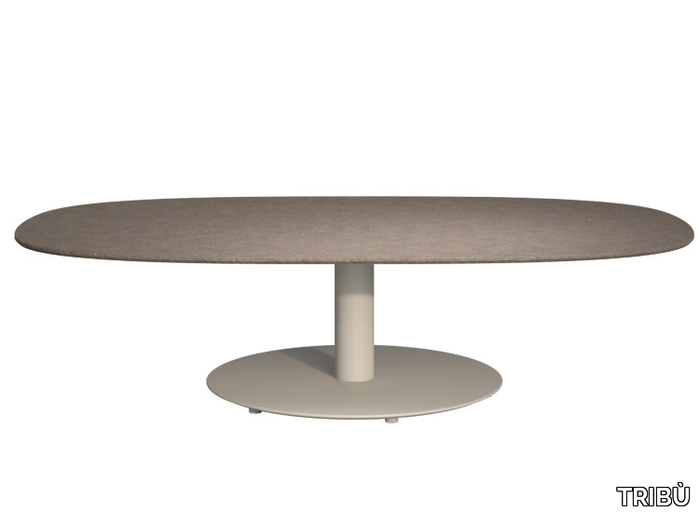 T-TABLE - Oval low ceramic garden side table _ TRIBÙ