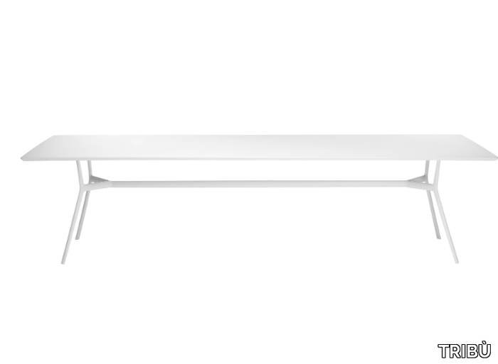 BRANCH - Rectangular powder coated aluminium garden table _ TRIBÙ