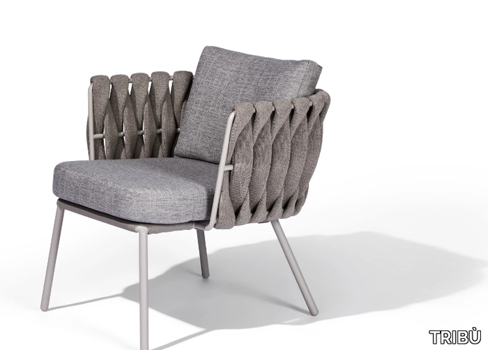 TOSCA - Upholstered fabric chair with armrests _ TRIBÙ