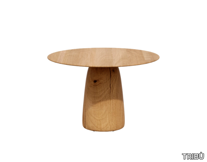 DUNES - Round teak garden side table _ TRIBÙ