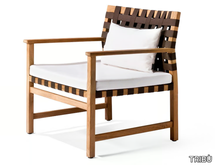 VIS À VIS - Garden lounge chair with armrests _ TRIBÙ