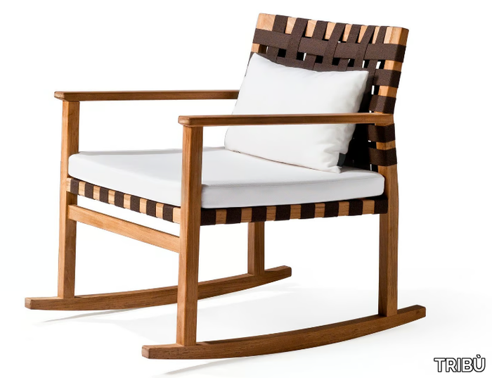 VIS À VIS - Rocking teak chair _ TRIBÙ