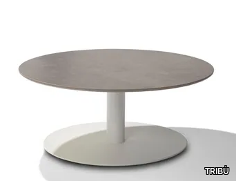 T-TABLE - Round low ceramic garden side table _ TRIBÙ