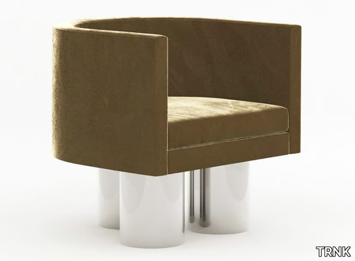 ARC - Velvet armchair with armrests _ TRNK