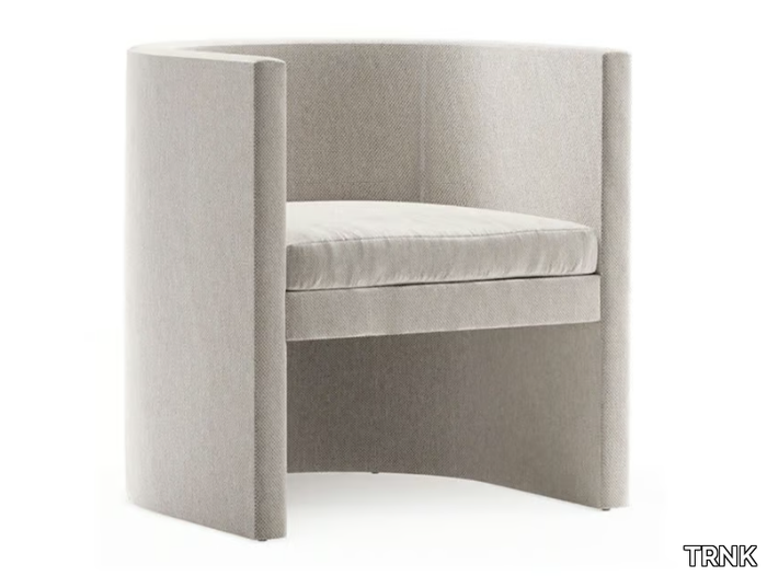 ARC - Upholstered fabric easy chair with armrests _ TRNK