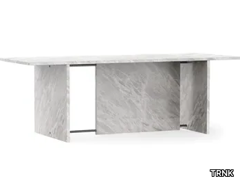 SEGMENT - Rectangular Grigio Nuvolato marble table _ TRNK