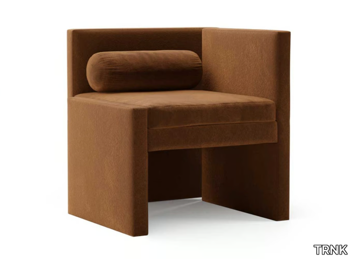 SEGMENT - Upholstered fabric easy chair with armrests _ TRNK