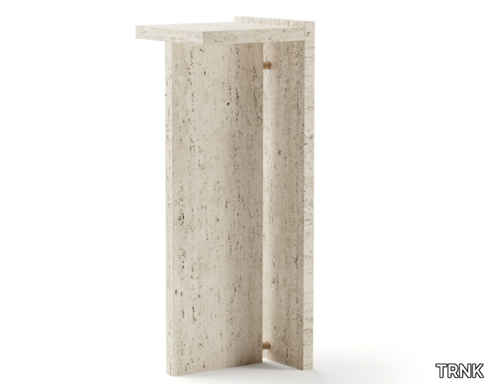 SEGMENT - Travertine coffee table / pedestal _ TRNK