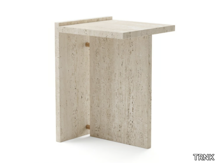 SEGMENT - Rectangular custom travertine coffee table _ TRNK