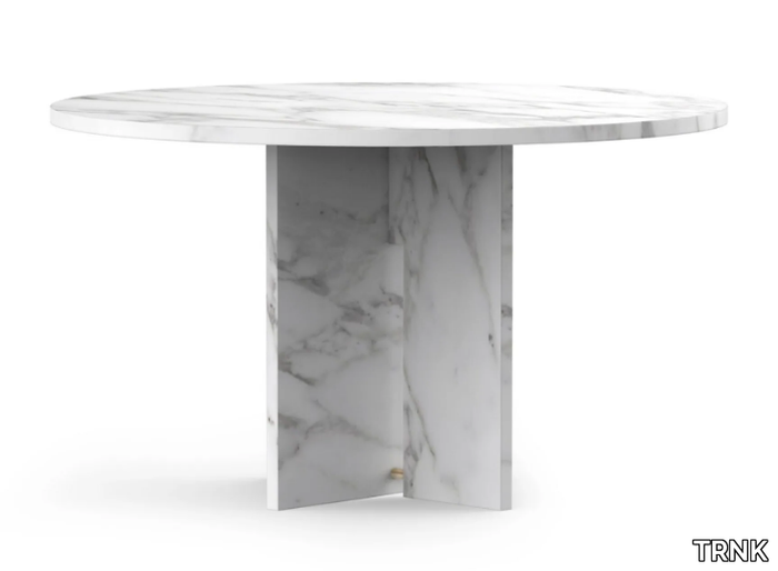 SEGMENT - Round custom Calacatta marble table _ TRNK