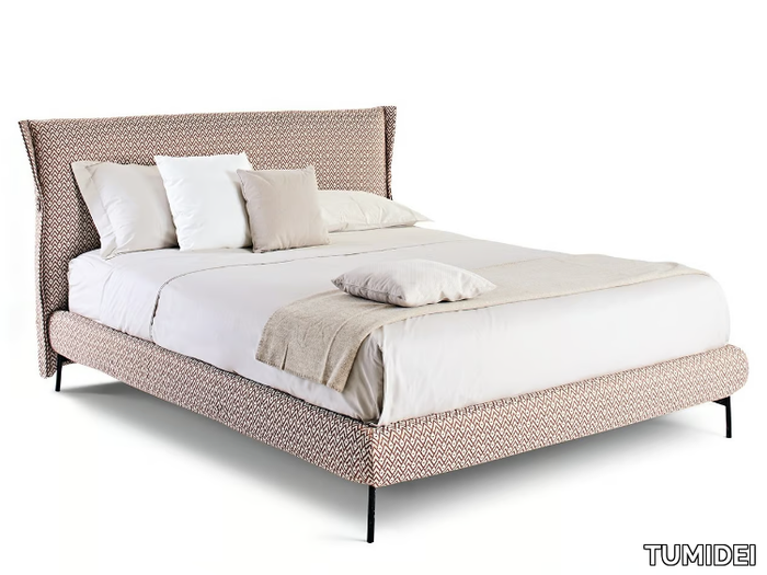 PLY - Upholstered fabric bed with removable cover _ TUMIDEI