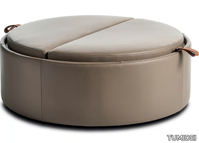 PILL - Storage upholstered leather pouf _ TUMIDEI