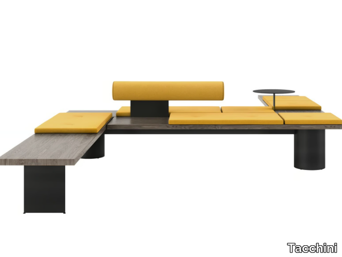 GALLERIA - Modular bench with back _ Tacchini