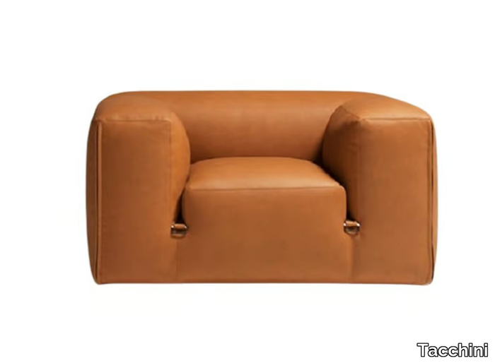 LE MURA - Modular leather armchair with armrests _ Tacchini