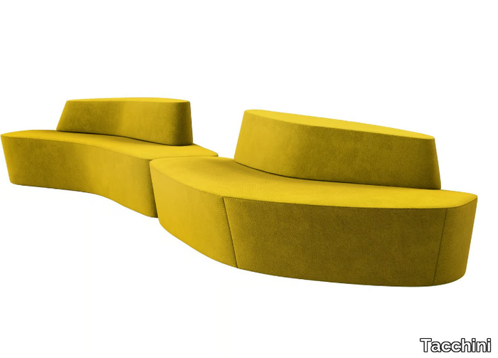 POLAR - Fabric bench with back _ Tacchini