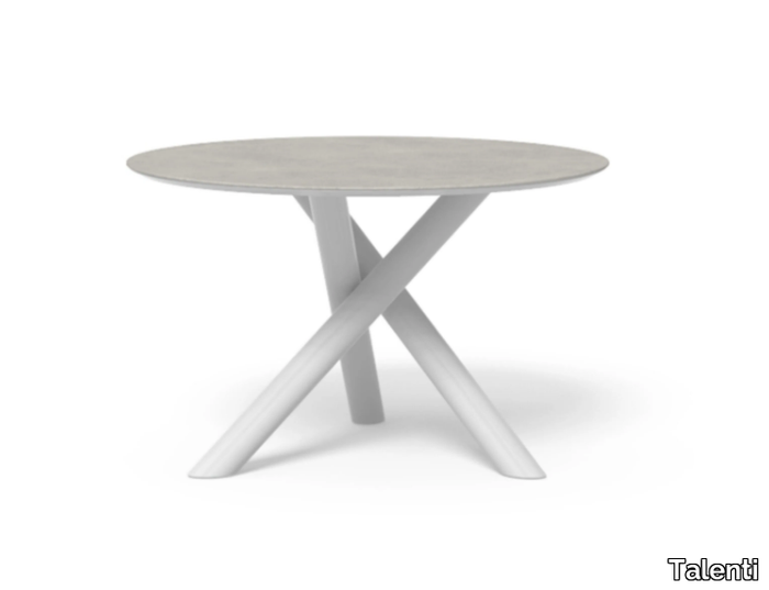 CORAL - Garden table in aluminum and top in porcelain stoneware _ Talenti