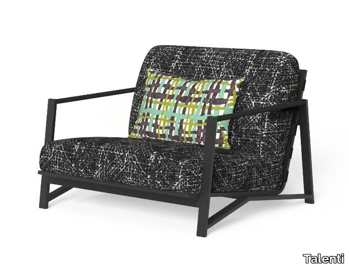 COTTAGE - Fabric garden armchair with armrests _ Talenti