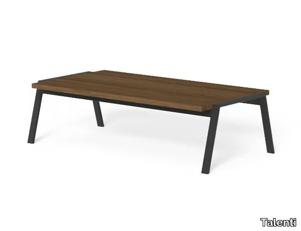 COTTAGE - Low iroko coffee table _ Talenti