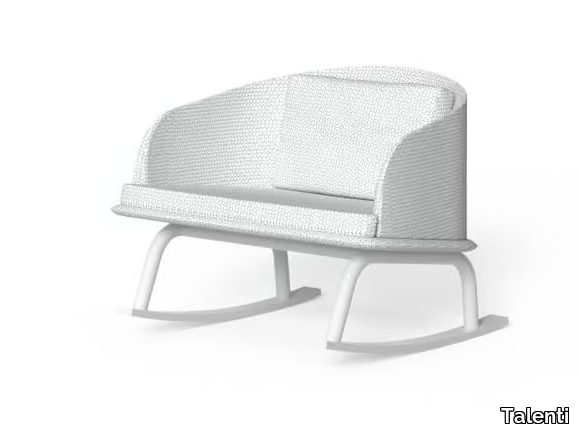 CLEOSOFT-ALU - Rocking armchair with removable cover _ Talenti